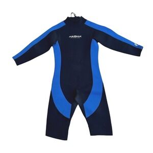 Akona Wetsuit Shorty Scuba Diving Snorkeling Blue‎ Black Men LG Beach Water